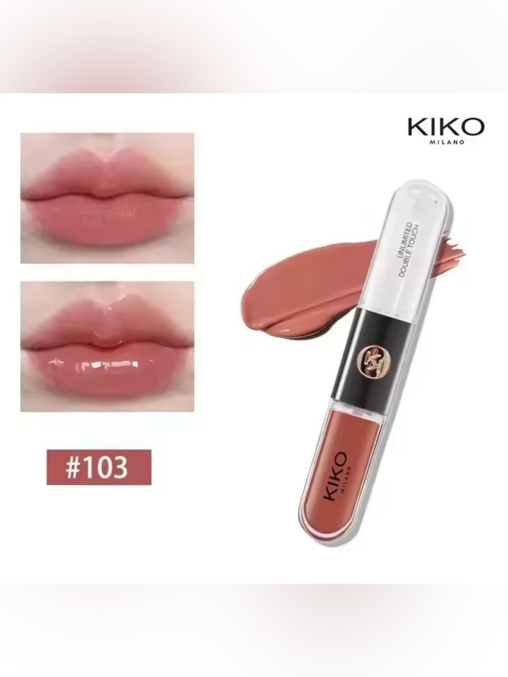 HOT Kiko Dual Finish Lip Tint #103 -  Nude